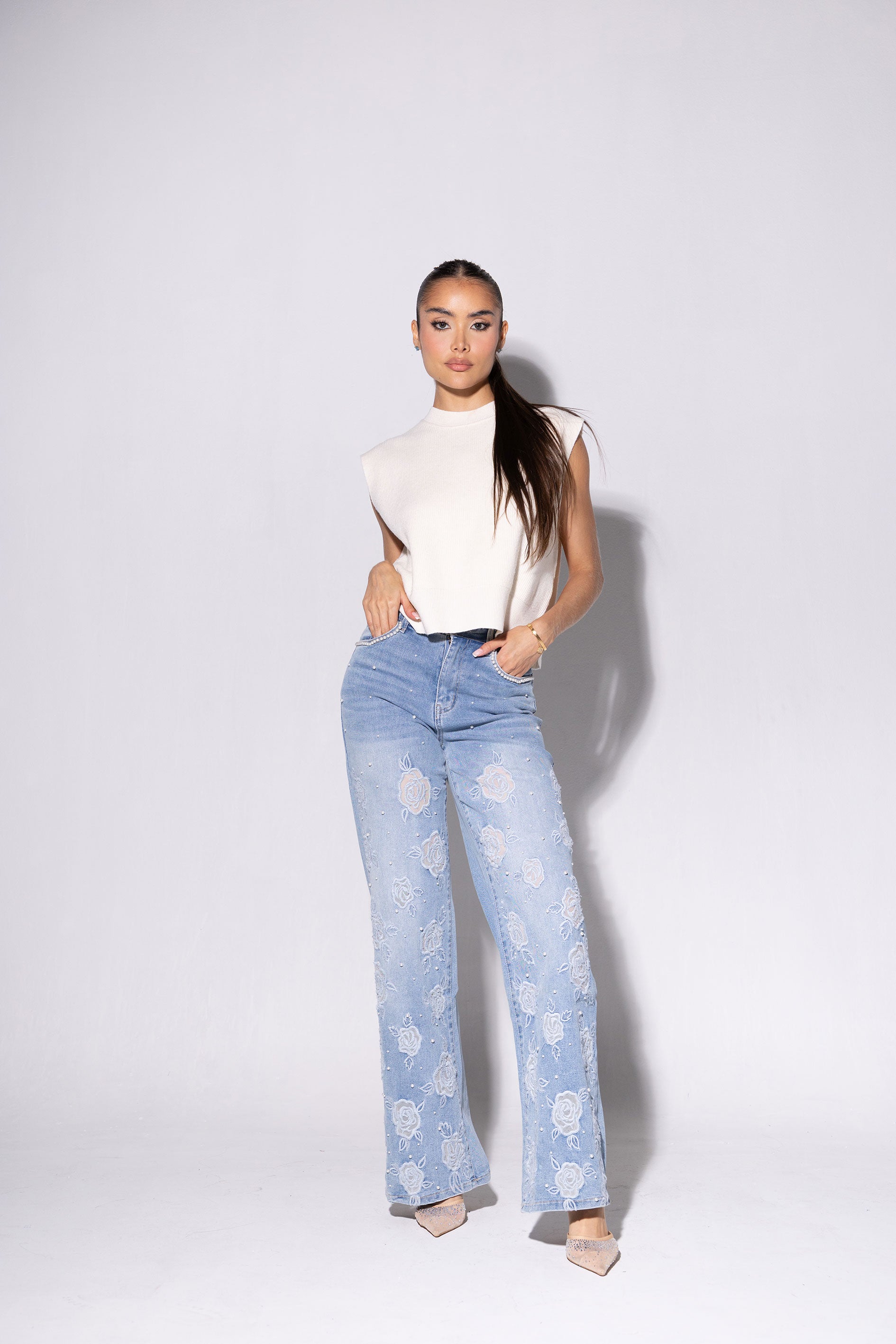 JEANS GARDEN OF PEARLS